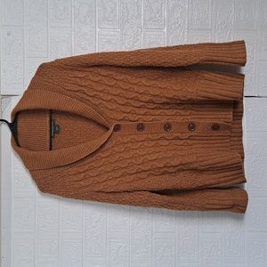 Eddie Bauer Women's Wool Cable Fable Cardigan Sweater PS